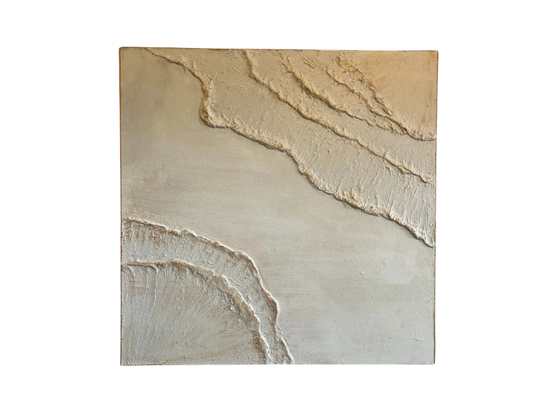"Tidal Veil" – 36x36 Textured Acrylic on Canvas